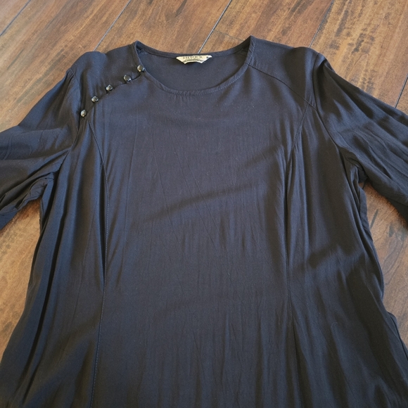 Shukr Clothing Women's Black 100% Rayon Maxi Long Dress Size Large - Picture 6 of 11